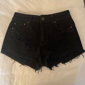 American Eagle Black Denim Shorts